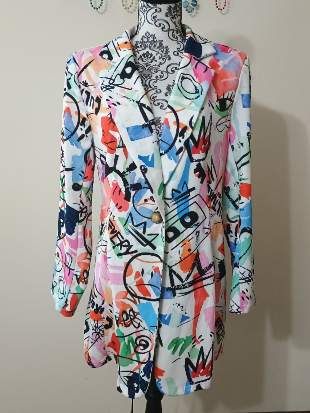 Abstract Scribble Blazer 1X